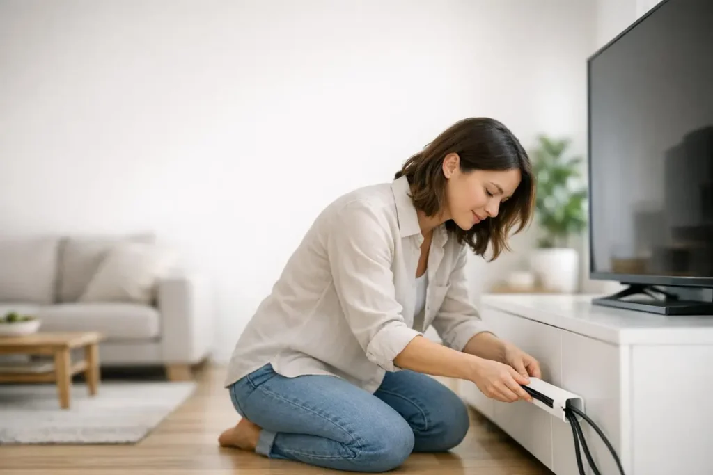 cacher les fils électriques