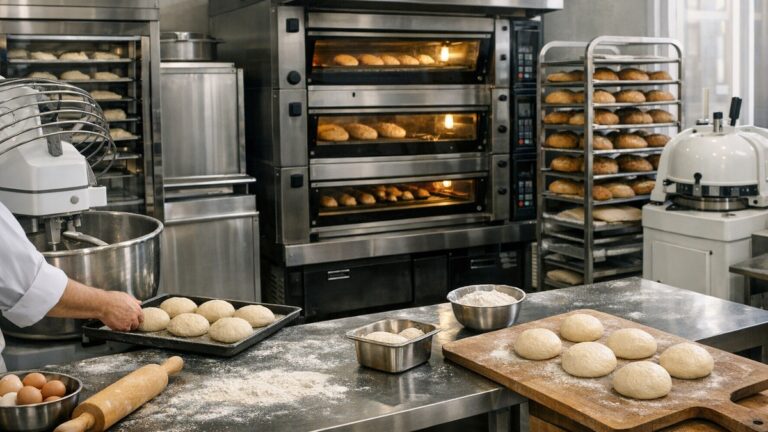 Illustration éditoriale sur matériel de boulangerie professionnel